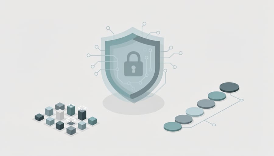 A secure cabinet and compliance-themed setup representing governance and data protection readiness.